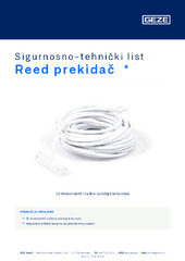 Reed prekidač  * Sigurnosno-tehnički list HR