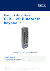 CLBL-2C Bluetooth keypad  * Product data sheet EN