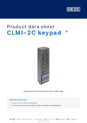 CLMI-2C keypad  * Product data sheet EN