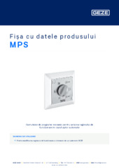 MPS Fișa cu datele produsului RO