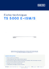TS 5000 E-ISM/S Fiche technique FR