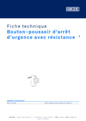 Bouton-poussoir d'arrêt d’urgence avec résistance  * Fiche technique FR