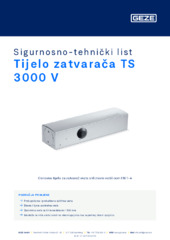 Tijelo zatvarača TS 3000 V Sigurnosno-tehnički list HR