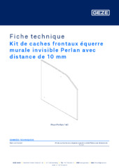 Kit de caches frontaux équerre murale invisible Perlan avec distance de 10 mm Fiche technique FR