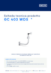 GC 403 WDS  * Scheda tecnica prodotto IT