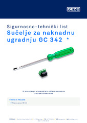 Sučelje za naknadnu ugradnju GC 342  * Sigurnosno-tehnički list HR