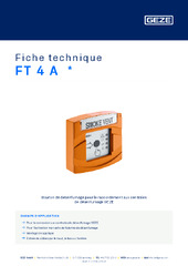 FT 4 A  * Fiche technique FR