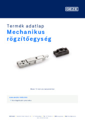 Mechanikus rögzítőegység Termék adatlap HU