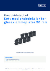 Sett med endedeksler for glassklemmeplater 30 mm Produktdatablad NB