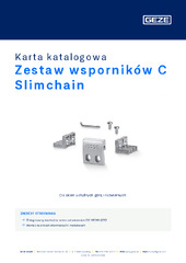Zestaw wsporników C Slimchain Karta katalogowa PL