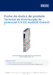 Terminal de distribuição de potencial 0 V CC myGEZE Control  * Ficha de dados de produto PT