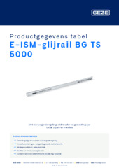 E-ISM-glijrail BG TS 5000 Productgegevens tabel NL