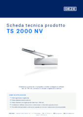 TS 2000 NV Scheda tecnica prodotto IT