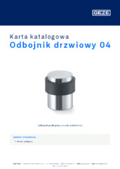 Odbojnik drzwiowy 04 Karta katalogowa PL