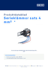 Serieklämmor sats 4 mm²  * Produktdatablad SV