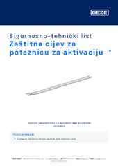 Zaštitna cijev za poteznicu za aktivaciju  * Sigurnosno-tehnički list HR