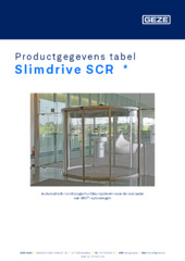 Slimdrive SCR  * Productgegevens tabel NL