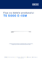 TS 5000 E-ISM Fișa cu datele produsului RO