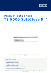 TS 5000 SoftClose R  * Product data sheet EN
