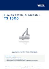 TS 1500 Fișa cu datele produsului RO