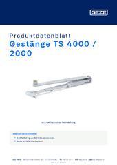 Gestänge TS 4000 / 2000 Produktdatenblatt DE