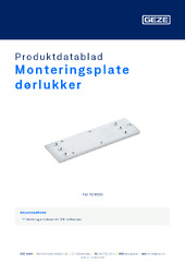 Monteringsplate dørlukker Produktdatablad NB