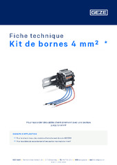 Kit de bornes 4 mm²  * Fiche technique FR