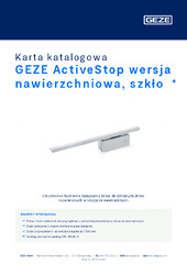 GEZE ActiveStop wersja nawierzchniowa, szkło  * Karta katalogowa PL