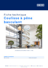 Coulisse à pêne basculant Fiche technique FR