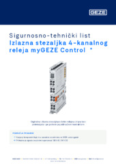 Izlazna stezaljka 4-kanalnog releja myGEZE Control  * Sigurnosno-tehnički list HR