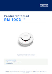 RM 1003  * Produktdatablad DA