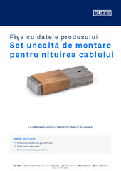 Set unealtă de montare pentru nituirea cablului Fișa cu datele produsului RO