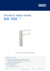 SG 100  * Product data sheet EN