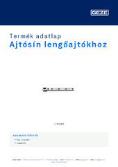 Ajtósín lengőajtókhoz Termék adatlap HU