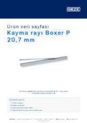 Kayma rayı Boxer P 20,7 mm Ürün veri sayfası TR