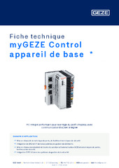 myGEZE Control appareil de base  * Fiche technique FR