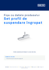 Set profil de suspendare îngropat Fișa cu datele produsului RO