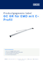GC GR für EMD mit C-Profil Productgegevens tabel NL