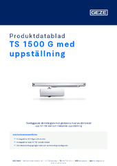 TS 1500 G med uppställning Produktdatablad SV
