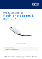 Positionsrespons E 350 N  * Produktdatablad SV