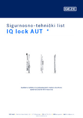 IQ lock AUT  * Sigurnosno-tehnički list HR