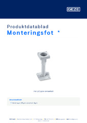 Monteringsfot  * Produktdatablad NB