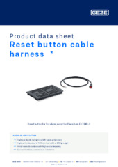 Reset button cable harness  * Product data sheet EN