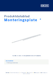 Monteringsplate  * Produktdatablad NB