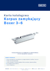 Korpus zamykający Boxer 3-6 Karta katalogowa PL