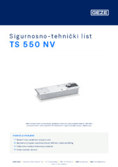 TS 550 NV Sigurnosno-tehnički list HR