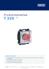 T 320  * Produktdatablad SV