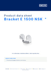 Bracket E 1500 NSK  * Product data sheet EN
