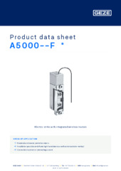 A5000--F  * Product data sheet EN