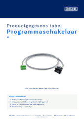Programmaschakelaar  * Productgegevens tabel NL